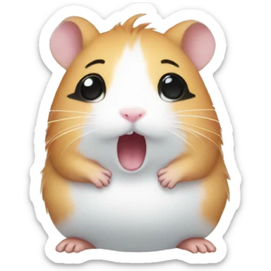 hamster crying with mermaid tail sticker