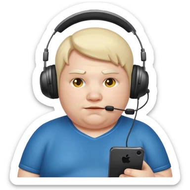 Fat lazy gamer sticker