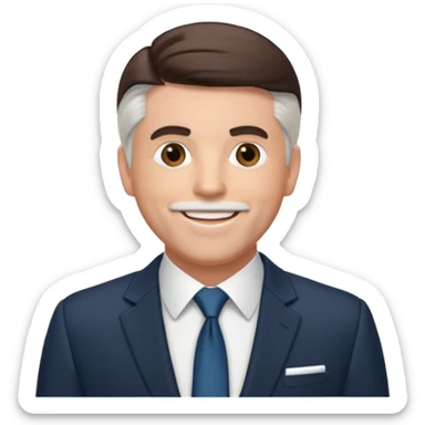 Michael McDonald with suit jacket sticker