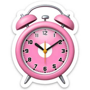 um DESPERTADOR minimalista ROSA sticker