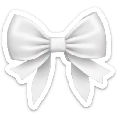 white thin bow sticker