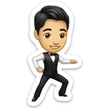 Chinese-Latin-ballroom-dancer-male sticker