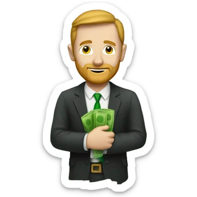 Irishman with money sticker