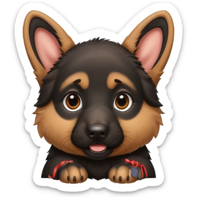 a German Shepherd puppy sticker