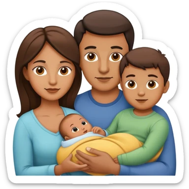 mum dad child baby sticker