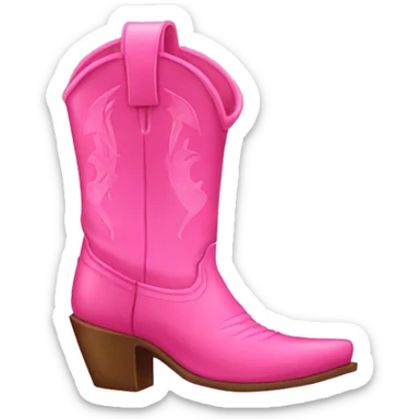 Pink cowgirl boots sticker