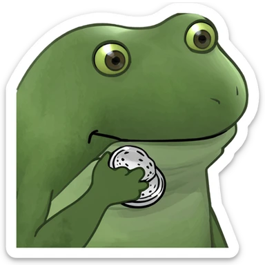 Frogs stoned sticker