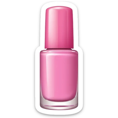 pink nail polish bottle sticker