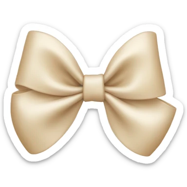 Cream color bow sticker