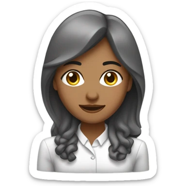 femme brune riche avec plein de billets  sticker