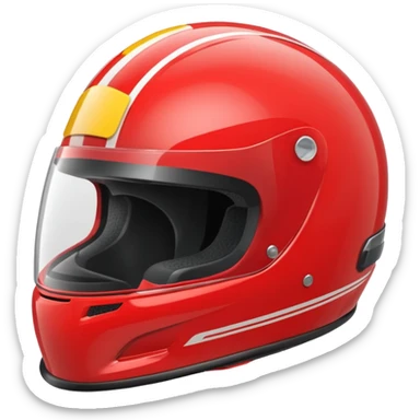 Formula racer helmet red sticker