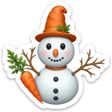 spring snowman  sticker