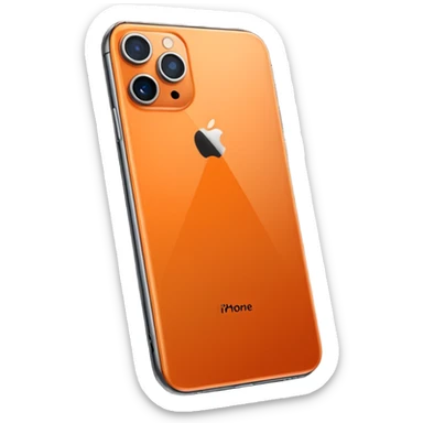 Un iPhone 17 Pro Max color naranja sticker