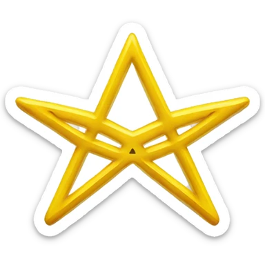 yellow glasses with glasses in the shape of a pentagonal star sticker
