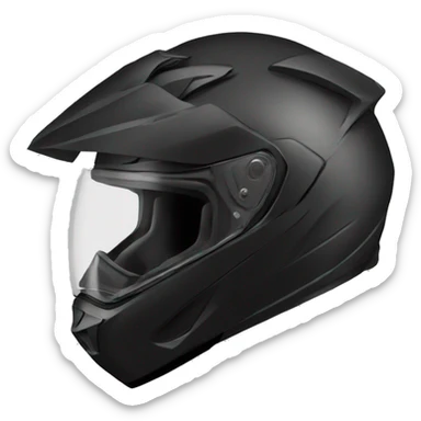 Black Motorcycle helmet profile sport sticker