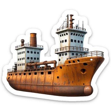 oil ship sticker