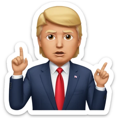 Donald Trump speaking at a rally sticker