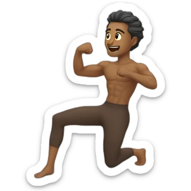 akahda excersise by man sticker