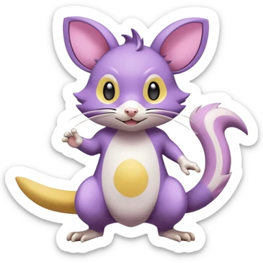 Rattata-Emolga-Pachirisu-Cacomistl-Fakemon-hybrid-creature (full body) sticker