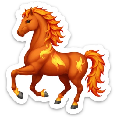 fire horse emoji to push notification . more fire on the horse look like hero sticker