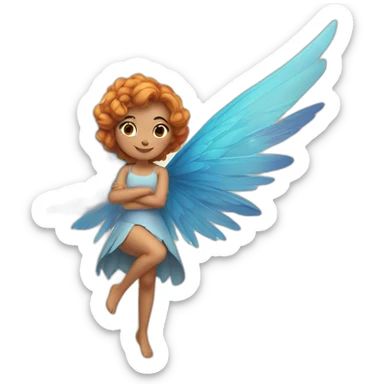 Une fée avec des ailes et magique sticker