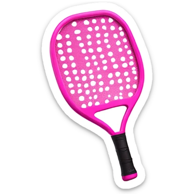 Pink pickleball racket  sticker