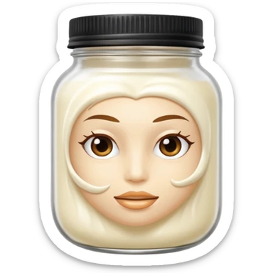 hair mask in a jar without face, only the white product  sticker
