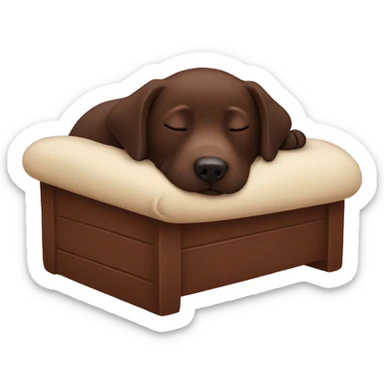 Chocolate Labrador sleeping sticker