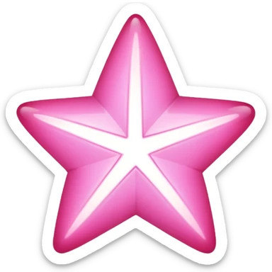 Pink star sticker