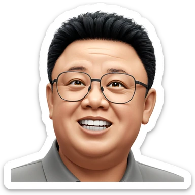 black haired boy portrait sticker