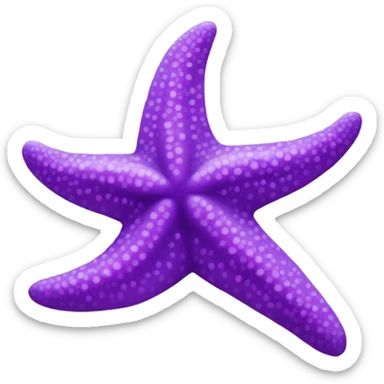 Purple starfish sticker