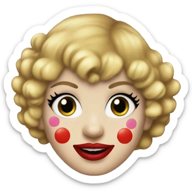 Taylor Swift wearing a clown make-up  sticker