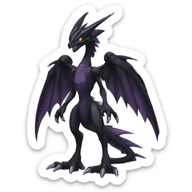  Cool Edgy Black Digimon-Fakemon-Raptor-Genesect-Dragon full body sticker