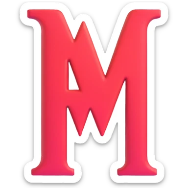 elegant furniture store logo with letter M sticker