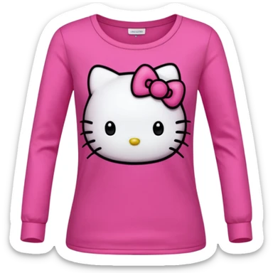 Realistic ultra Detailed Hello kitty long sleeve shirt sticker