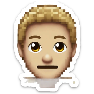 8-bit emoji, pixel art sticker