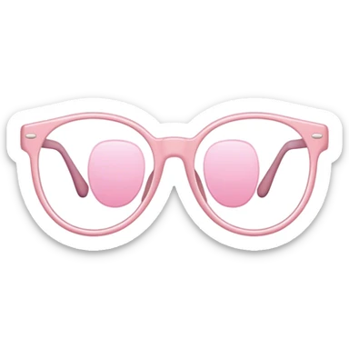 light pink glasses sticker