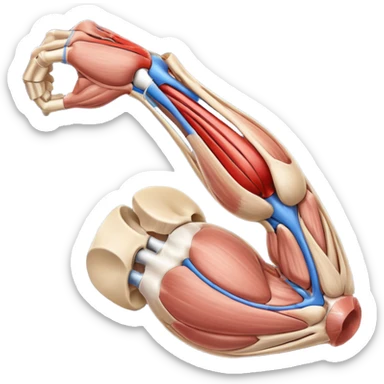 Elbow muscle anatomy sticker