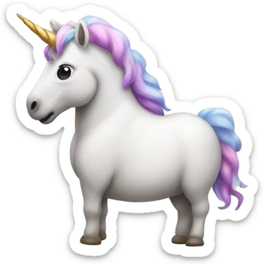 unicorn pooping sticker
