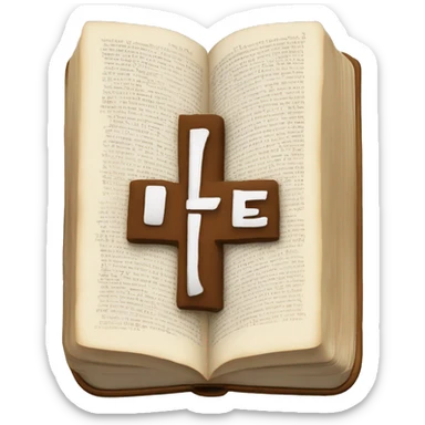 an open bible with the word LIFE written across the pages sticker