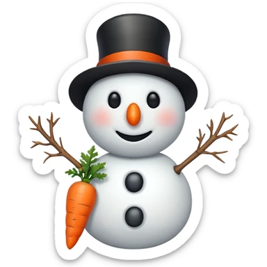 A basic snowman sticker
