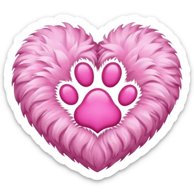Paw heart sticker