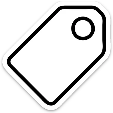 minimalist logo of a tag or label sticker