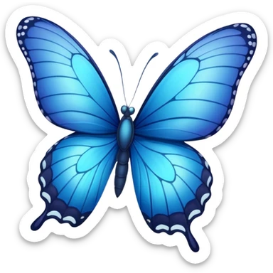 Blue butterfly emoji sticker