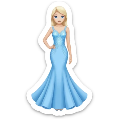 baby blue stone swarovski dress sticker