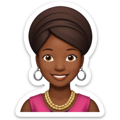 India Arie with dark brown hair sticker