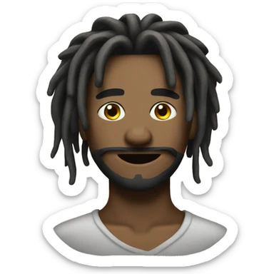 Nonchalant dread head sticker