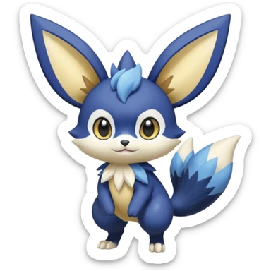 Victini-Pichu-Meowstic-Fakémon-hybrid-creature (full body)  sticker