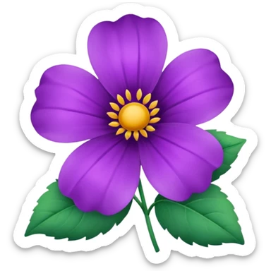Purple flower sticker