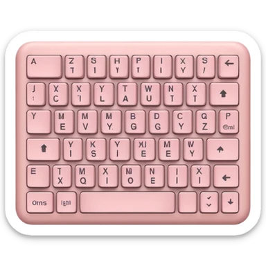 light pale pink alt keyboard sticker